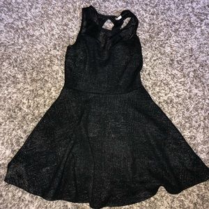 Black dress with gold accents